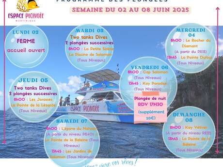 Programme des Plongées (Espace Plongée)