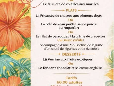 Menu Fête des mères (Le Bambou)