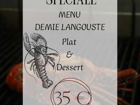 Menu spéciale langouste (Tante Arlette - Hôtel Tante Arlette **)
