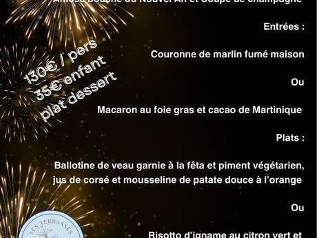 Menu du Nouvel An (Les Terrasses d'Ariel)