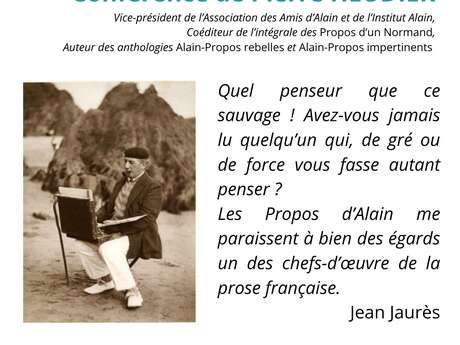Conférence : Alain, polémiste et journaliste, philosophe et anticonformiste