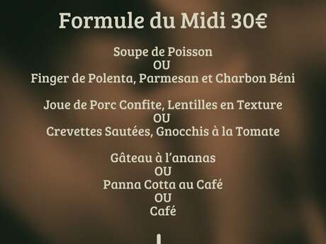 Menu de la semaine (Restaurant LPG) Menu de la semaine (Restaurant LPG)