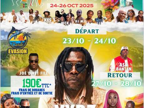 Aller-retour Dominica World creole music festival (Carib Evasion)