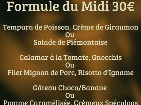 Menu de la semaine (Restaurant LPG)
