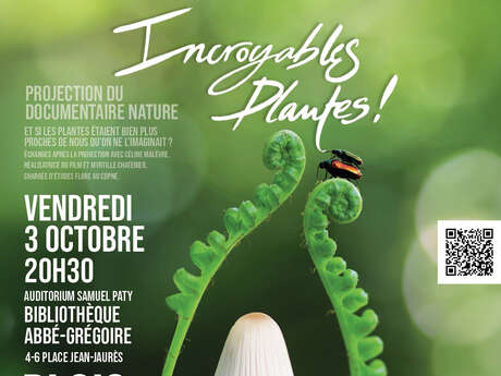 Fête de la science 2025 - Projection du documentaire nature "Incroyables Plantes"