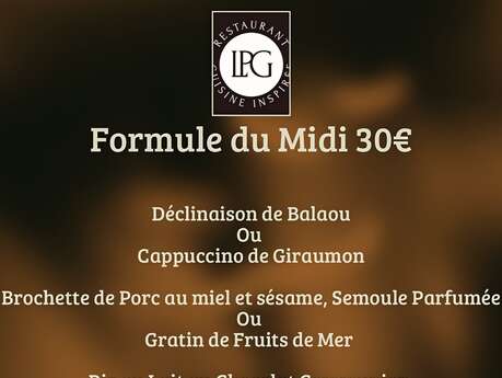 Menu de la semaine (Restaurant LPG)
