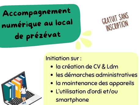 Accompagnement et initiation numérique à l'EVS le local de Prézégat