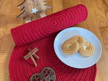 Atelier crochet : décoration de table de Noël