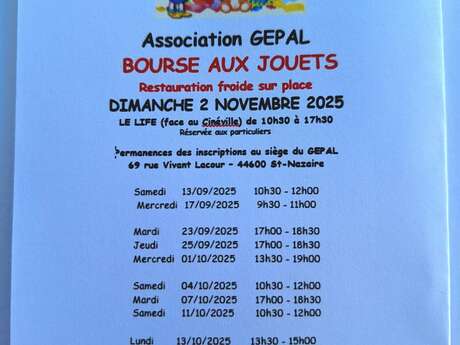 Bourse aux jouets Gepal