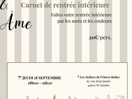 Carnet de rentrée intérieure