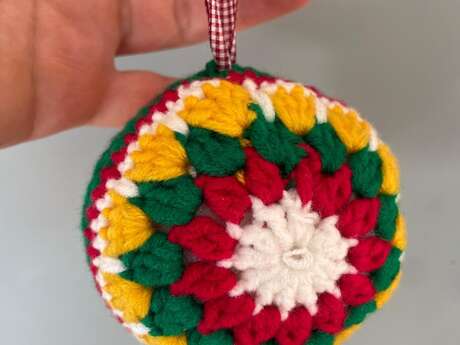 Atelier crochet 1/2 boule de Noël !