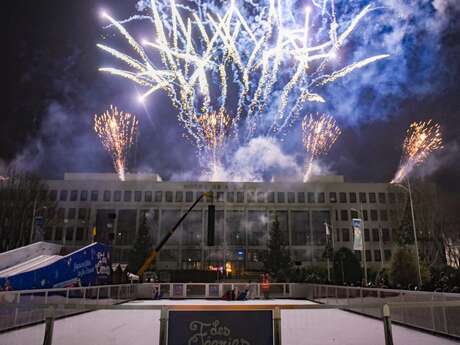 Feu d'artifice et conte de Noël