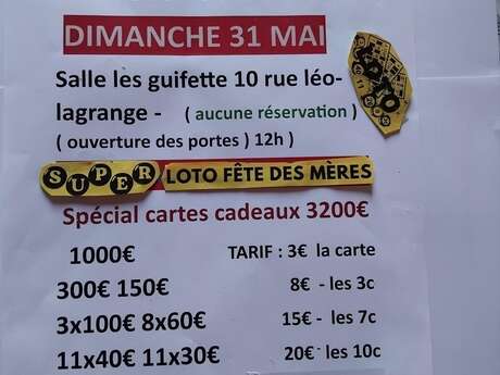 GRAND _ LOTO (fête des Mères) animé par Antony et Olivia (avec écran