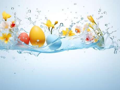 Chasse aux œufs à la piscine