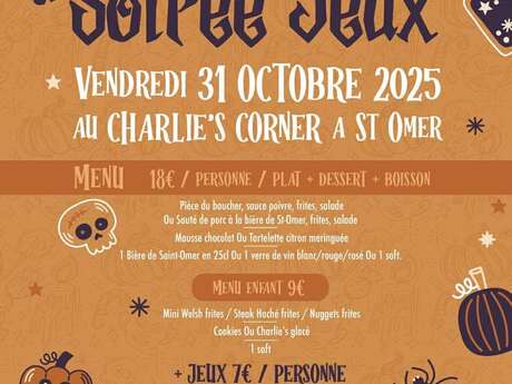 ANIMATION | Soirée Halloween dîner & jeux au Charlie's Corner