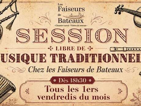 CONCERT | Sessions libres musique traditionnelle chez les Faiseurs de Bateaux