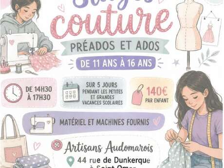 STAGE | Stage de couture pour ados (11-16 ans)