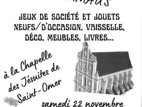 Marché couvert organisé par Emmaüs