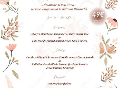 FAMILLE | Menu spécial fête des mères au Ristandèl
