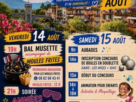 Festivités de la fête patronale du 15 août : Repas et Bal