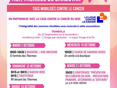 Animations Octobre Rose aux Thermes de Barbotan