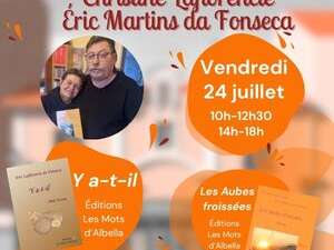 Dédicace de Christine Laflorencie et Éric Martins da Fonseca