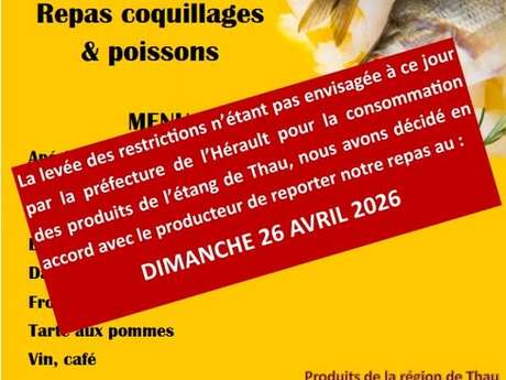 Repas: coquillages et poissons