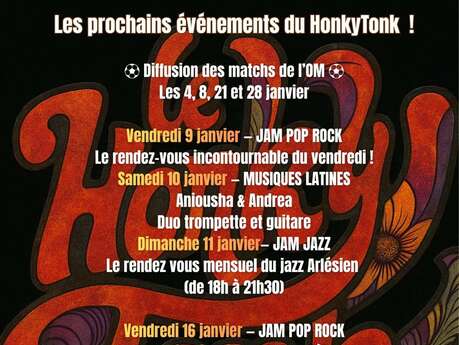 Programme - Honky Tonk Bar Janvier