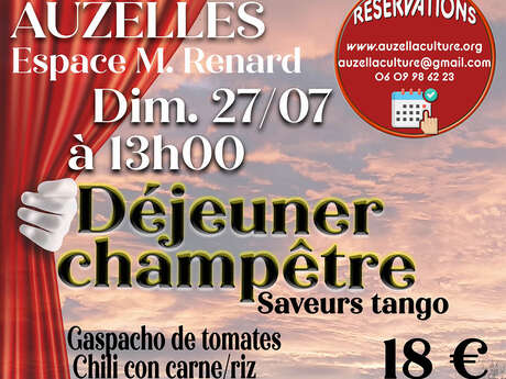6ème Festival Auzel'la Culture - Déjeuner champêtre Saveurs Tango 6ème Festival Auzel'la Culture - Déjeuner champêtre Saveurs Tango