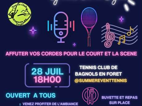 Summer Event Tennis 2026 - Match et Animations à Bagnols-en-Forêt