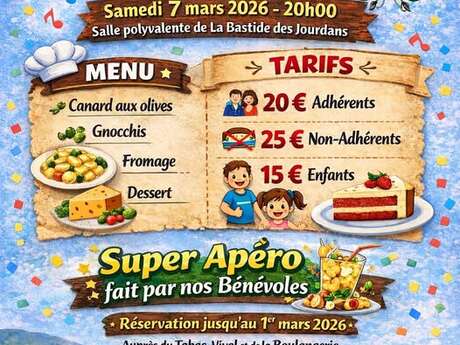 Repas du Jumelage à La Bastide des  Jourdans