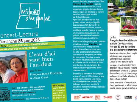 Concert-lecture "L'eau d'ici vaut bien l'au-delà"