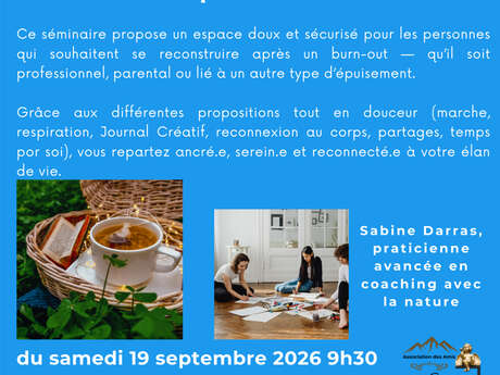 Séjour "Rebondir après un burn-out" au Centre Culturel de la Gorge