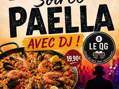 Soirée dj et repas : paella