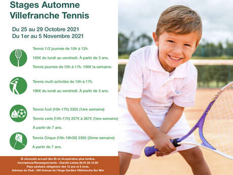 Stage de tennis pour enfants