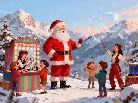 Arrivée du Père Noël et festivités d'hiver