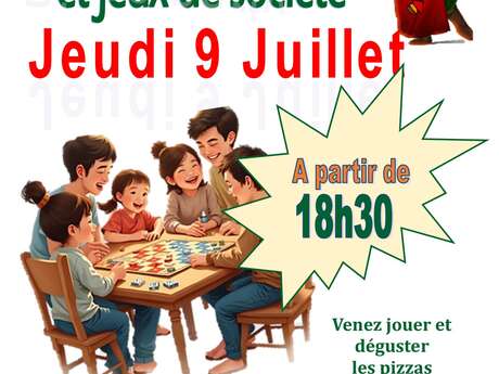 Pizza party et Jeux de société