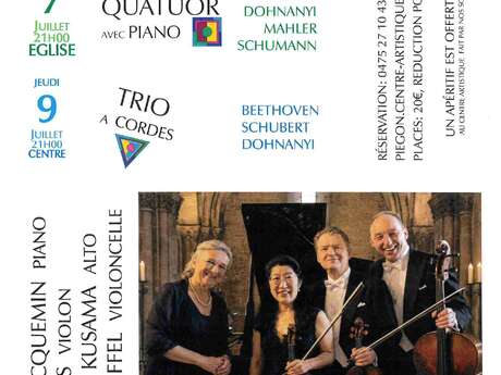 Concert Quatuor avec piano