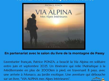 Rencontre avec Patrice Ponza, auteur du livre "Via Alpina mes Alpes intérieures" au Centre Culturel de la Gorge