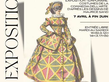 Exposition costumes sur la Commedia Dell'Arte, d'après les dessins de Maurice Sand