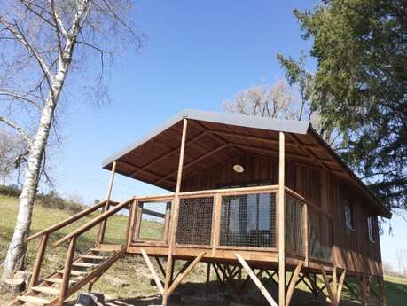 Camping Les Chelles : Chalet sur pilotis 2 ch (7 pers.)