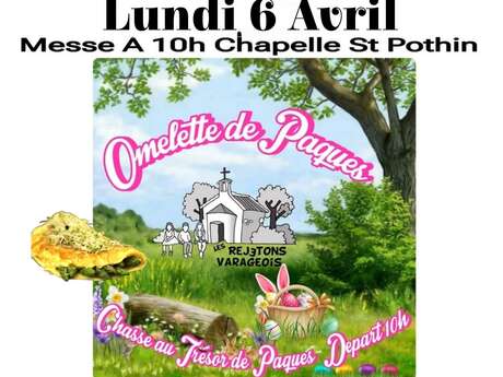 Fête de Pâques : déjeuner, chasse au trésor et messe