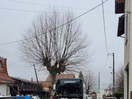 Navette en hiver pour la station de Beille