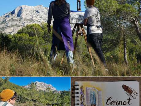 Participez à la balade Cezanne, plongez dans l'univers fascinant de la pratique artistique en plein air.