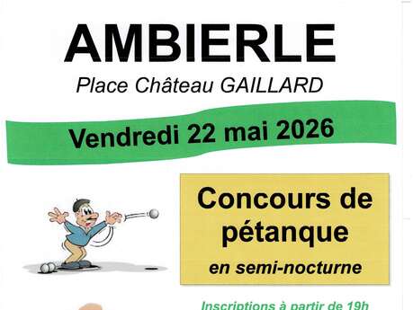 Concours de pétanque en semi-nocturne