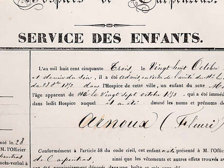 1h pour découvrir : Les enfants trouvés dans les archives hospitalières