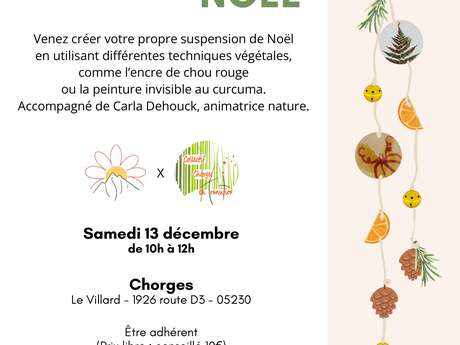 Fabrication de suspensions végétales de Noël