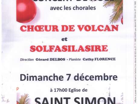 Concert de Noel "Chœur de Volcan et Salfasilasire"
