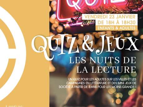 Quiz et Jeux Les Nuits de la Lecture