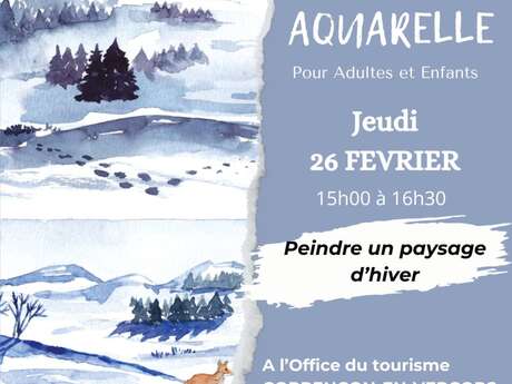 Atelier Aquarelle - Le paysage enneigé